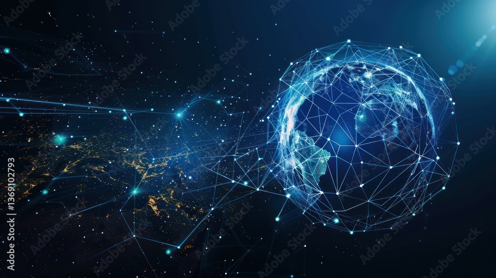 Obraz premium Global Network Connection