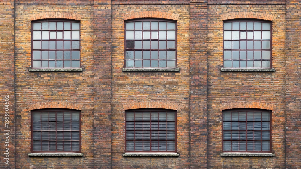 Fototapeta premium Professional photo of brown brick wall with anti-crossing pins for architectural usage