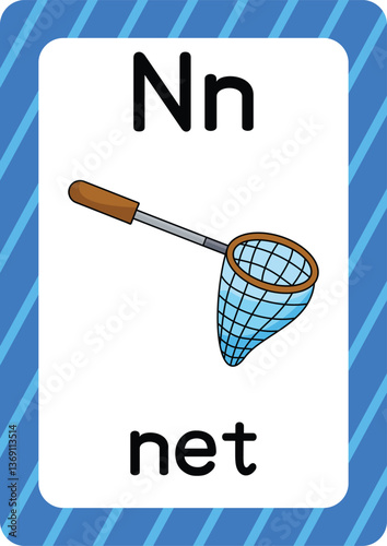 A-Z Alphabet Flashcards Set - 26 Letter Tracing Cards with Cute Illustrations | Printable Phonics Learning Tool for Preschool, Kindergarten & ESL Teachers | Vector ABC Educational Clipart