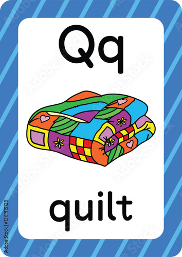 A-Z Alphabet Flashcards Set - 26 Letter Tracing Cards with Cute Illustrations | Printable Phonics Learning Tool for Preschool, Kindergarten & ESL Teachers | Vector ABC Educational Clipart