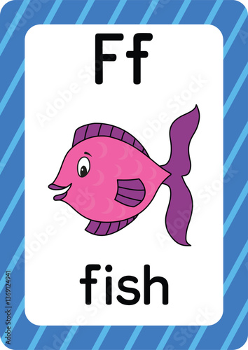 A-Z Alphabet Flashcards Set - 26 Letter Tracing Cards with Cute Illustrations | Printable Phonics Learning Tool for Preschool, Kindergarten & ESL Teachers | Vector ABC Educational Clipart