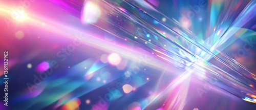 Abstract light prism background with vibrant flare effects, perfect for modern design and visual projects.