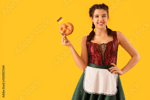 Young Octoberfest waitress ...
