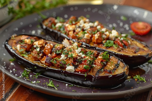Turkish Imam Bayildi gourmet style photo