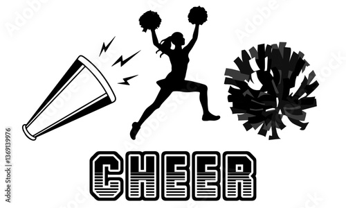Cheerleader design vector