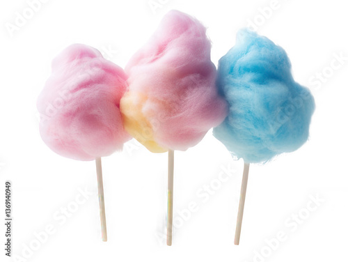 Pastel Cotton Candy Swirls Transparent Background