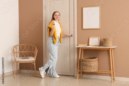Beautiful young woman with ...