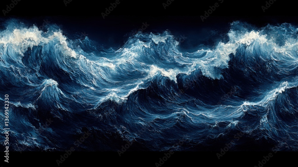 Fototapeta premium A dark blue surface with faint, natural texture, transitioning smoothly from deep navy to indigo. The overall feel is minimalist and modern, with a soft sheen reflecting subtle light