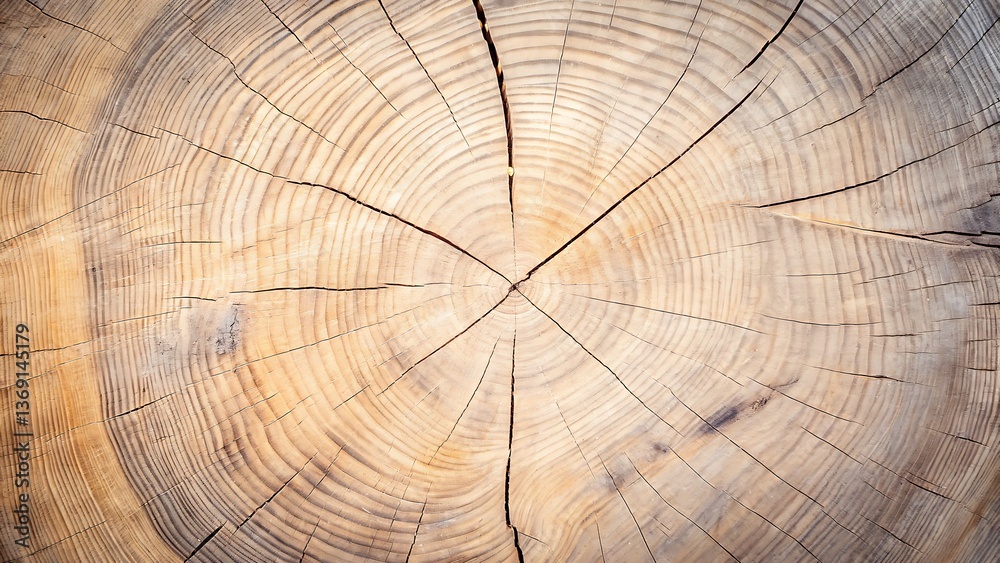 Fototapeta premium Stunning Tree Rings Texture Nature s Time Capsule Detailed Wood Grain Warm Golden