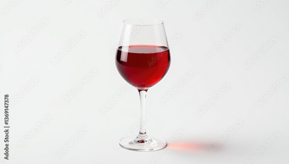 Rich red wine in elegant glass, pristine white backdrop, alcohol drink, vineyard Rich red wine in elegant glass, pristine white backdrop, alcohol drink, vineyard
