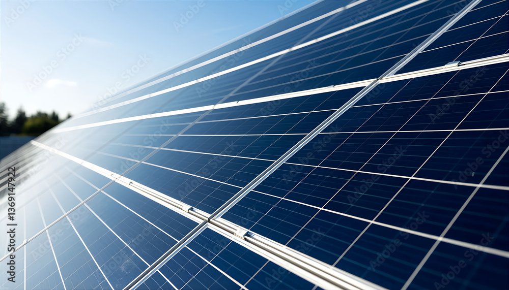 Obraz premium Close-Up of Solar Panel Surface with Geometric Texture