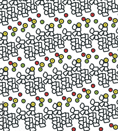 The texture imitates biological cells with dead structures.