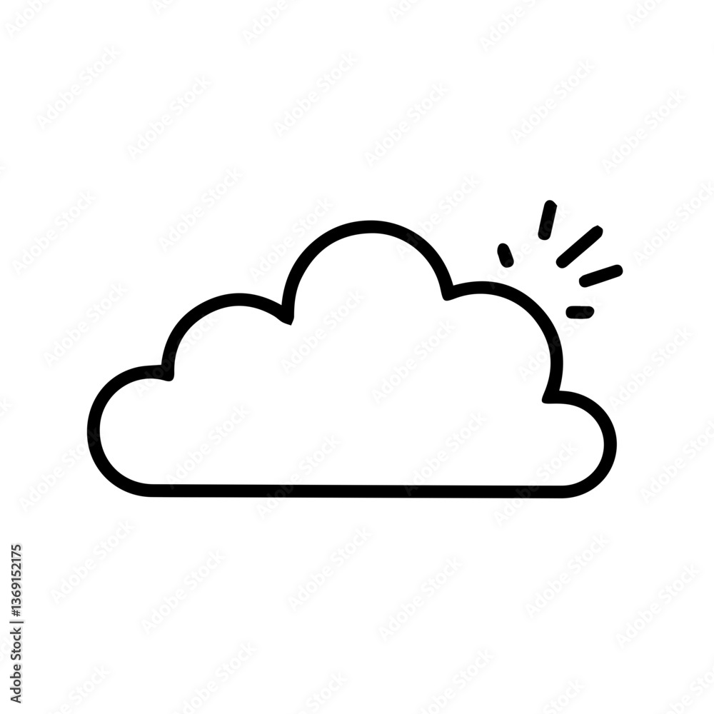 Cloud Computing Concept Minimalist Illustration Cloud Computing Concept Minimalist Illustration