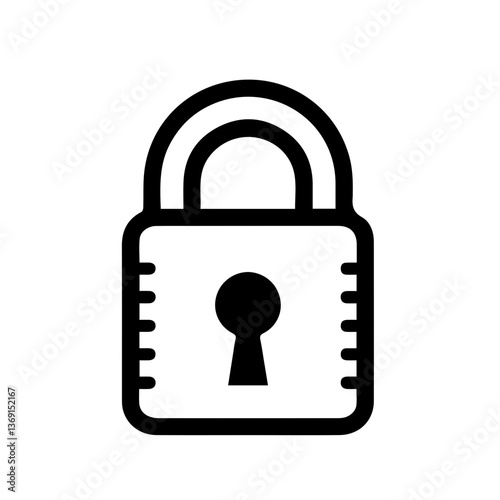 Locked padlock icon representing security and protection  