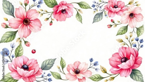 Abstract watercolor floral bouquets in soft pastels create a romantic interior design repeat , feminine, bloom, watercolor background