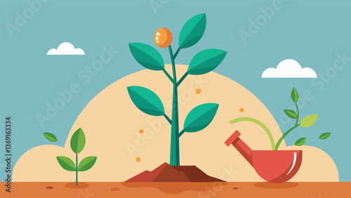 Hope is like a seed plant it and watch it grow into soing beautiful.. Vector illustration