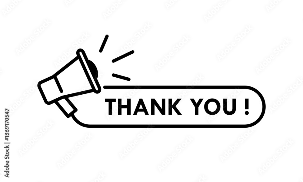 Thank you design logo template illustration