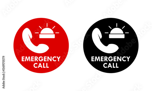 Emergency call design logo template illustration
