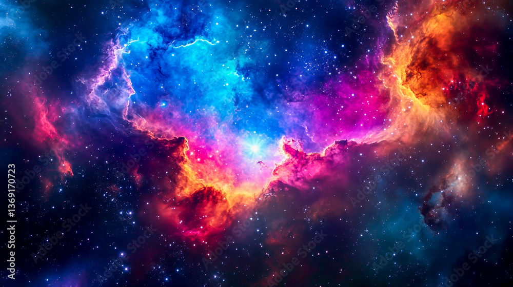 Vibrant colorful space galaxy cloud nebula with stars. Stunning night sky cosmos featuring a supernova explosion. Deep space universe science and astronomy background Vibrant colorful space galaxy cloud nebula with stars. Stunning night sky cosmos featuring a supernova explosion. Deep space universe science and astronomy background