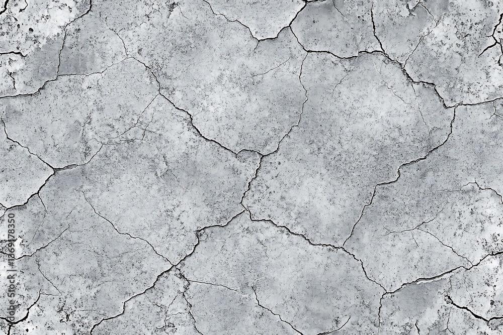 Fototapeta premium Gray Cracked Concrete Texture Background Image for Design and Decoration Projects