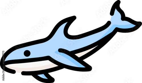 shark Illustration on a white background.