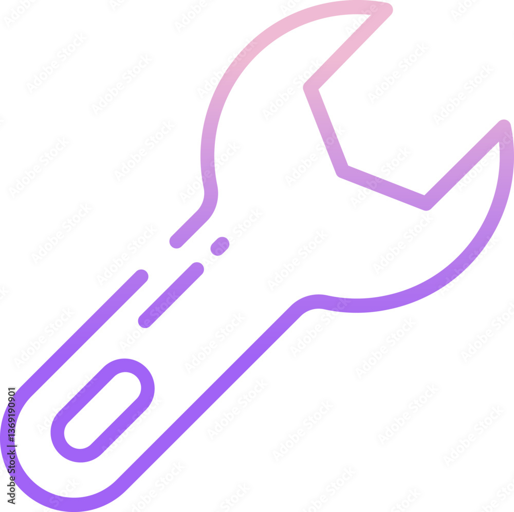 spanner Illustration on a white background. spanner Illustration on a white background.
