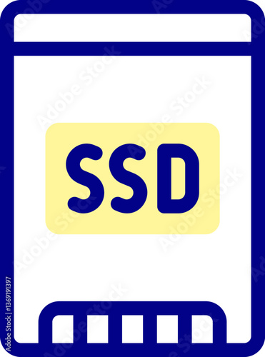 ssd card Illustration on a white background.
