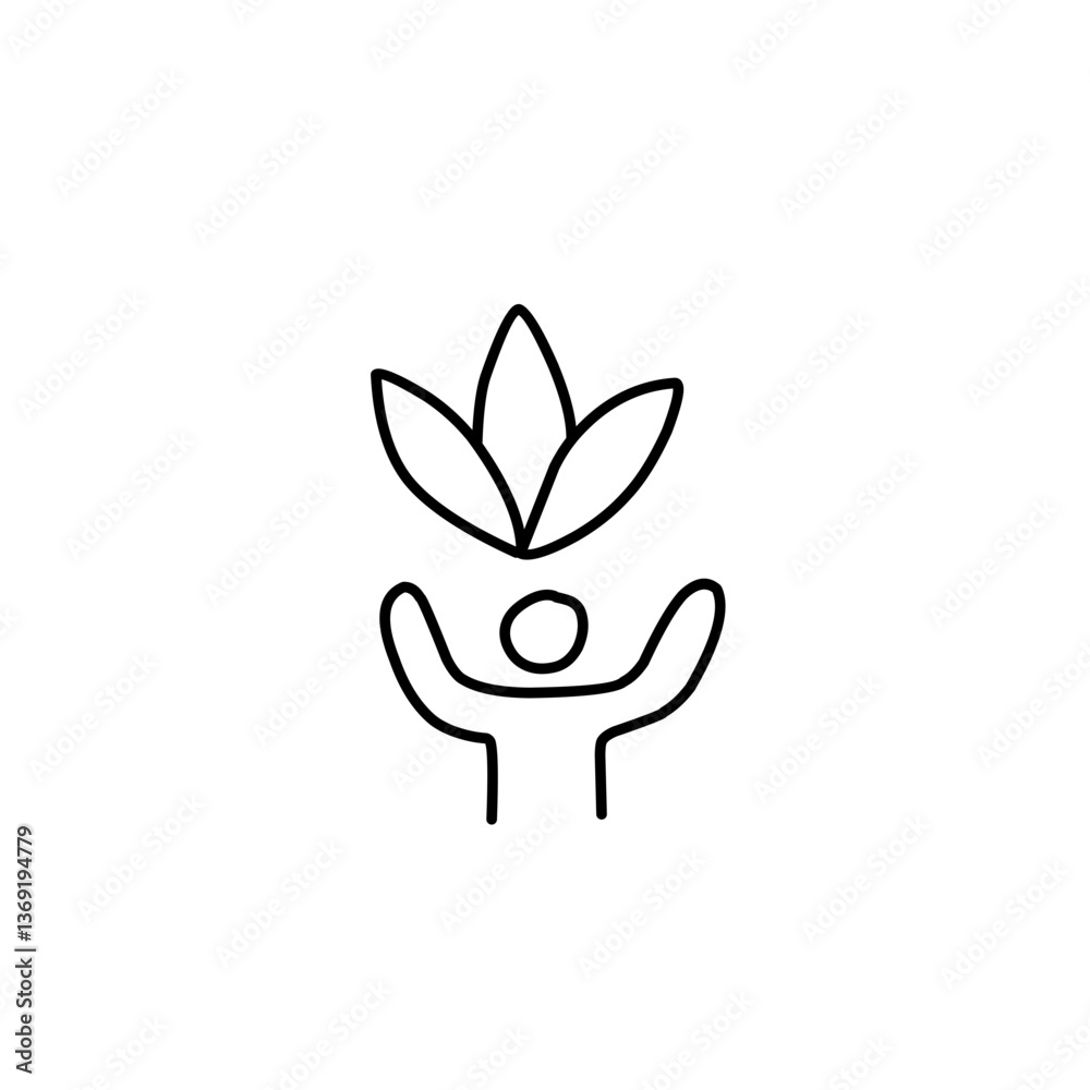 Obraz premium wellness line icon