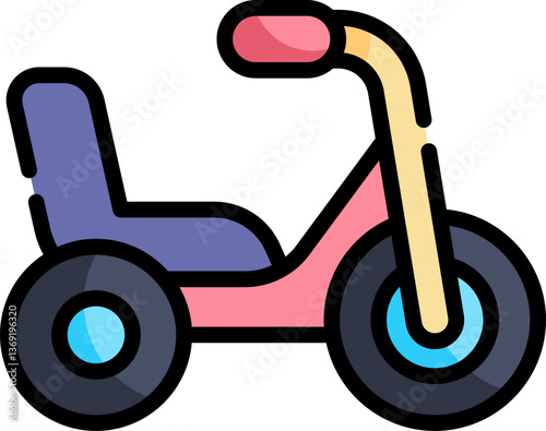 tricycle (2) Illustration on a white background.
