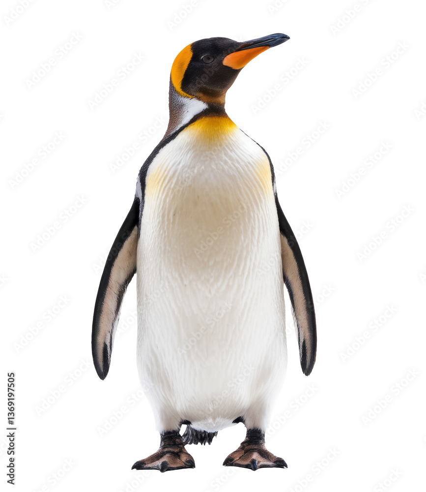 Naklejka premium king penguin isolated on white background