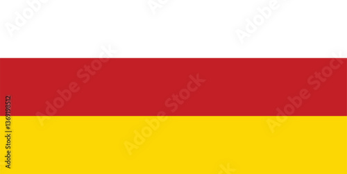 National Flag of South Ossetia - Vector Image