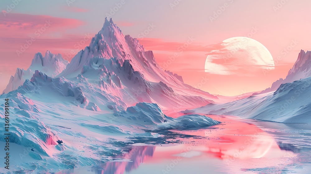 Pastel-colored abstract landscapes Pastel-colored abstract landscapes