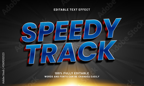 speedy track editable text effect with a fast and speed text style