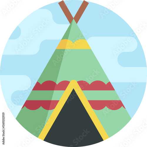 wigwam Illustration on a white background.