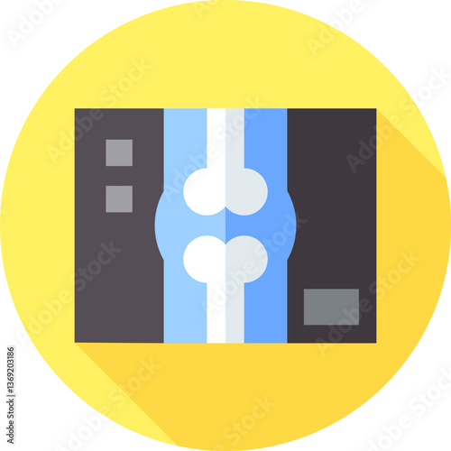 x ray Illustration on a white background.