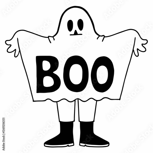 Halloween boo and Halloween pumpkin