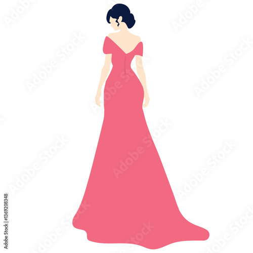 Woman wearing evening gown