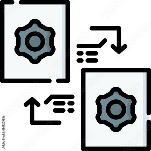 exchange Illustration on a white background.