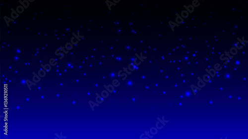 Abstract blue glitter vintage lights on dark background.