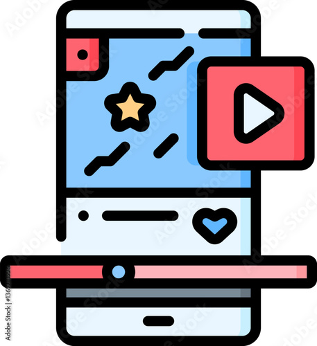 live streaming Illustration on a white background.