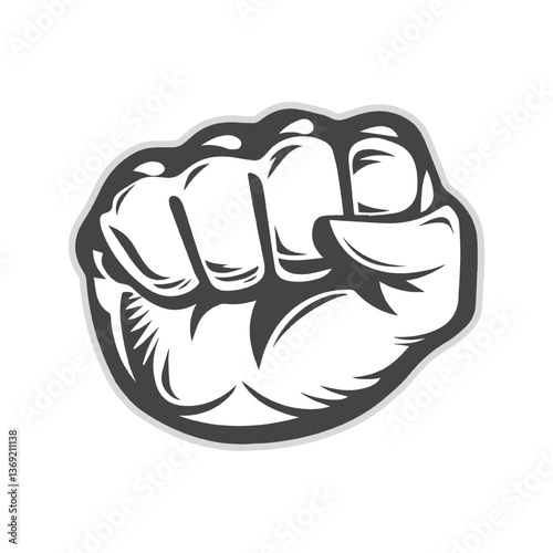 clenched fist vector