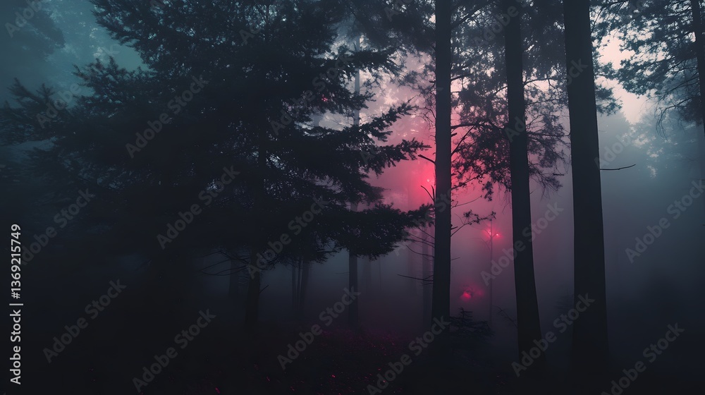 Obraz premium dark aesthetic forest background