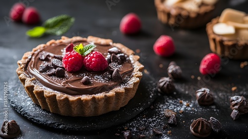dessert photo with dark color background