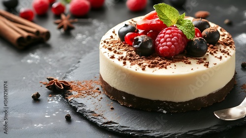 dessert photo with dark color background