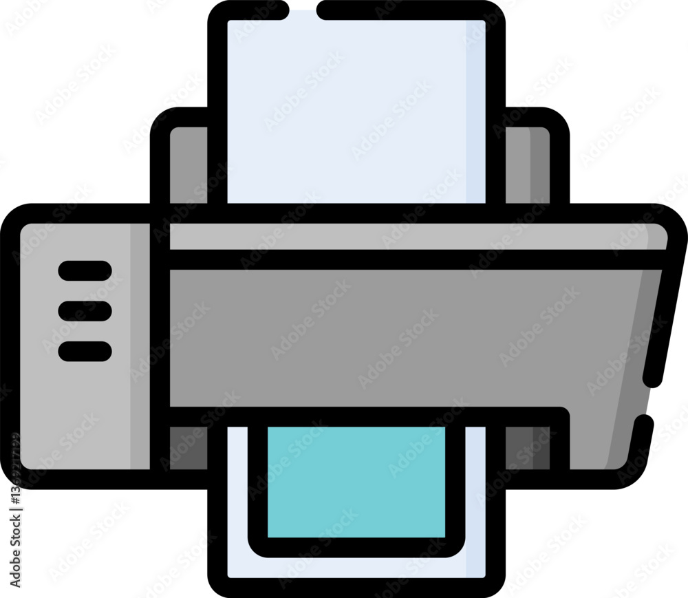 printer Illustration on a white background printer Illustration on a white background