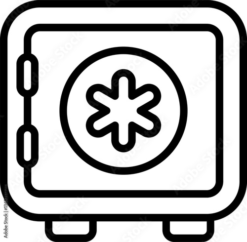 safe box Illustration on a white background