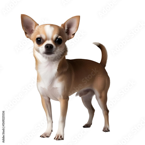 close up of  a Chihuahua dog with white background 