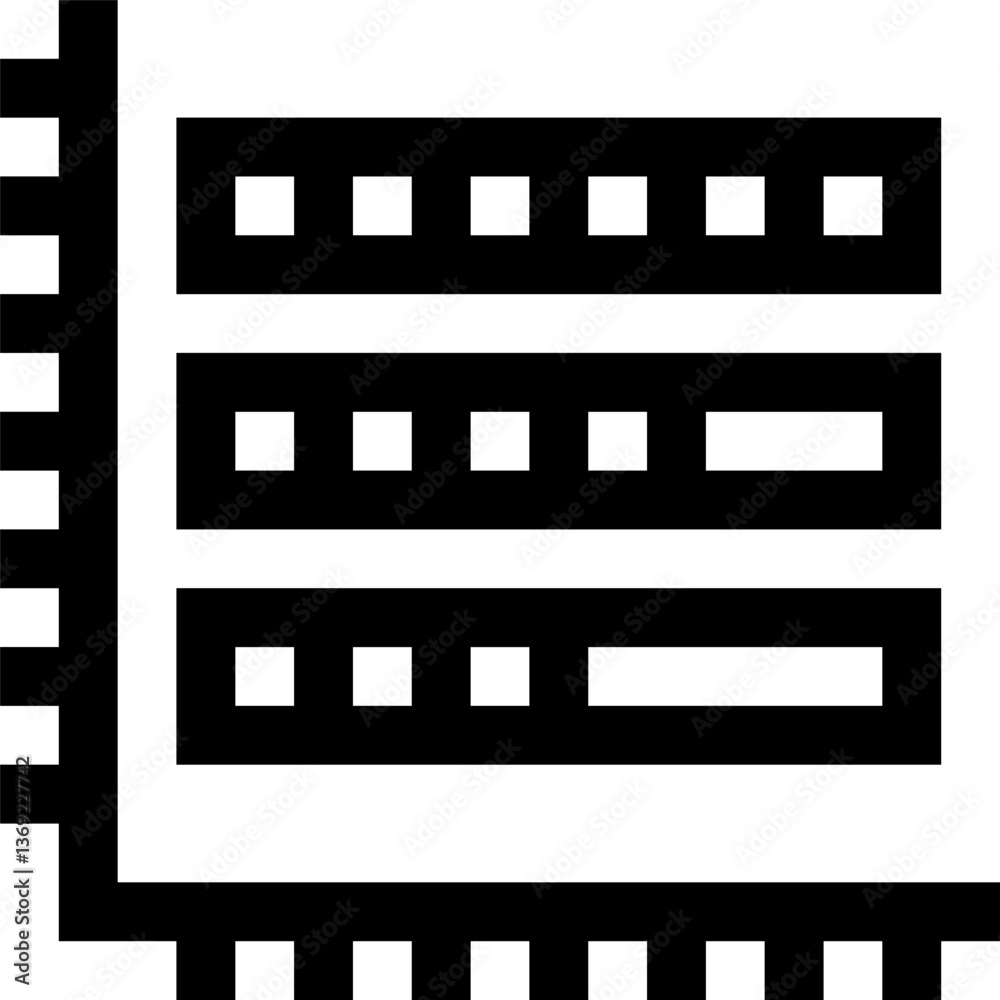 bar chart Illustration on a white background bar chart Illustration on a white background