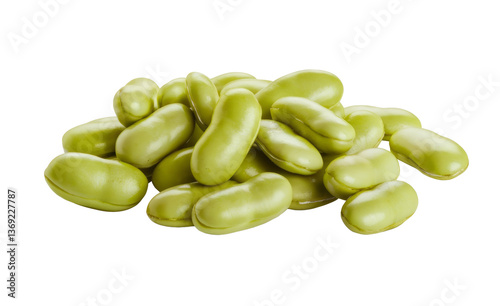 Wallpaper Mural lima beans pile isolated on white background Torontodigital.ca