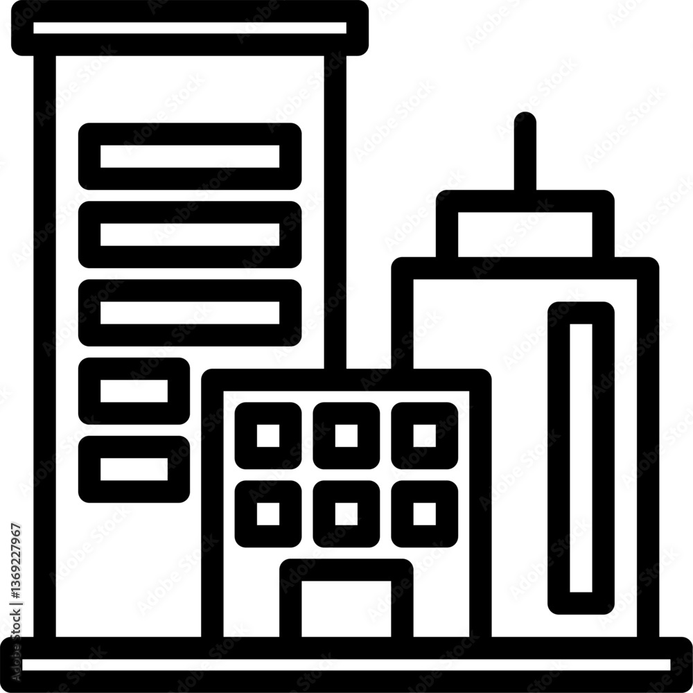 building Illustration on a white background building Illustration on a white background